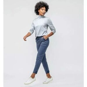 Ministry of Supply Women's Kinetic High Rise Pant Pull On 12 Slate Blue